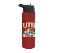 Altitude Adjusted Mountain Pine Trees Sunrise Hiking Stainless Steel Insulated Water Bottle