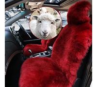 Altlue Real Genuine Sheepskin Car Seat Covers - Fluffy Authentic Sheepskin For Cars SUV Trucks Van Motorhome Front Seats - Universal (1 Piece)