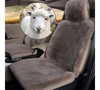 Altlue Real Genuine Sheepskin Car Seat Covers - Fluffy, Authentic Sheepskin For SUV, Truck, Van, Motorhome Front Seats - Universal (1 Piece)
