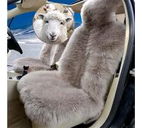 Altlue Real Genuine Sheepskin Car Seat Covers For Cars SUV Trucks Van Motorhome Front Seats Fluffy Car Seat Covers Authentic Sheepskin Seat Covers For Car Front Seat - Universal (1 Piece)