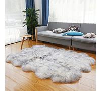 Altlue Real Genuine Sheepskin Rug - Large Sheepskin Throw for Living Room & Bedroom (Size: 6ft x 5ft)