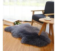 Altlue Real Genuine Sheepskin Rug Natural Sheepskin Throw Real Full Sheep skin Rugs Fluffy Fur Rug Authentic Sheep skin Seat Covers For Chairs Lambskin Seat Pads Cushion (70X100cm)