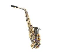 Alto Brass Saxophone Black Nickel Plated Gold Plated Body Keys In E Flat With Case Beginner Saxophone