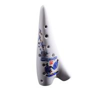 Alto C 12-Hole Ocarina for Beginners, Portable Ceramic Wind Instrument with Tuned Pitch, Includes Music Booklet and Neck Strap