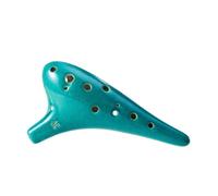 Alto C Ceramic Ocarina 12 Hole Ocarina Alto C Key Ocarinas AC Ceramic Green Beginner Teaching Performance Orff Professional Music Instrument for Beginners Adults