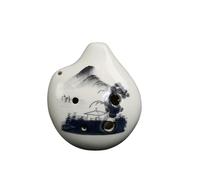 Alto C Ceramic Ocarina 6 Hole Small Ocarina Alto C Tone Beginner Tourist Souvenir Teaching Ceramic Pendant Orff Musical Instrument for Beginners Adults