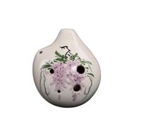 Alto C Ceramic Ocarina 6 Hole Small Ocarina Alto C Tone Beginner Tourist Souvenir Teaching Ceramic Pendant Orff Musical Instrument for Beginners Adults