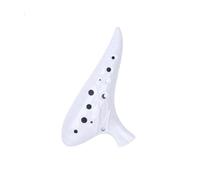 Alto C Ceramic Ocarina Ceramic Flute with 12 Holes, AC Tone Mid-range C Wood Grain Ice Cracking Smoked Blue White Beginner's Instrument for Beginners Adults