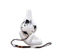 Alto C Ceramic Ocarina Professional 6Hole Ocarina Ceramic Alto C Key Flute Musical Instrument with Buddha's Hand Accessories for Beginners Teaching Toy for Beginners Adults