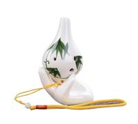 Alto C Ceramic Ocarina Professional 6Hole Ocarina Ceramic Alto C Key Flute Musical Instrument with Buddha's Hand Accessories for Beginners Teaching Toy for Beginners Adults