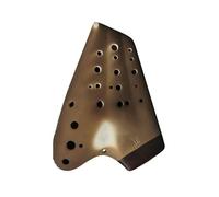 Alto C Triple Ocarinas, Double-tube Professional Multi-Range Ceramic Ocarina for Advanced Players porcelain(Three-tube AC gray front hole)