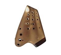 Alto C Triple Ocarinas, Double-tube Professional Multi-Range Ceramic Ocarina for Advanced Players porcelain(Three-tube AC gray Rear hole)