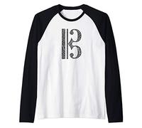 Alto Clef Viola art words Raglan Baseball Tee