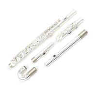 Alto Flute Made Of Silver-plated White Copper G-tone Instrument Two Mouthpieces With Closed-hole Design Flute For Beginners