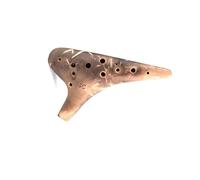 Alto Ocarina, SC 12 Hole High Pitched Ceramic Ocarina Clay Brown Plain Firing For Beginners Professionals