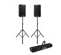Alto Professional TS415 Active PA Speaker Pair with Speaker Stands