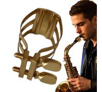 Alto Sax Ligature, Mouthpiece Fastener Clip, Portable Multi-Functional Saxophone Accessory Practicing Tool for Saxophonists, Compact Music Gear with Sturdy Design, Instrument Accessory