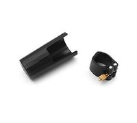 Alto Sax Mouthpiece Cap with Leather Ligature, Replacement Parts Kit | Brass double-track screw for secure fit, precise pressure distribution for enhanced sound, complete alto sax accessories set