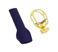 Alto Sax Mouthpiece Clamp Kit Metal Mouthpiece Bare Copper Hollow Clip Protective Cap Woodwind Instrument Accessories