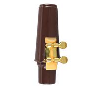 Alto Sax Mouthpiece Kit, Gold Alto Sax Ligature Plastic Cover Cap 2.5 Strength Reeds for Saxophone Instrument Replacement Supply (Coffee
