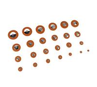 Alto Sax Pads Replacement Set Kit, Saxophone Sound Hole Repair Parts with Leather Material, Easy to Install, Different Sizes for Brands, Beautiful Packging, 25Pcs