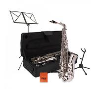Alto Saxophone Beginner Pack by Gear4music, Nickel