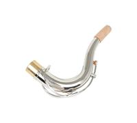Alto Saxophone Bend Neck Brass Silver Plated Alto Orifice 27.5MM Bend Neck Woodwind Instrument Accessories Parts (Color : Silver)
