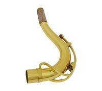 Alto Saxophone Bend Neck Brass Silver Plated Alto Orifice 27.5MM Bend Neck Woodwind Instrument Accessories Parts (Color : Gold)