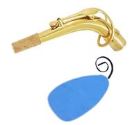 Alto Saxophone Bent Neck 2.5cm E Flat Brass Lacquered Gold Saxophone Neck Set With Cloth Saxophone Repair Parts
