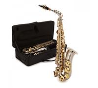Alto Saxophone by Gear4music Nickel & Gold