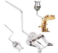 Alto Saxophone Clip for Music Score, Lyre-shaped Saxophone Clip, Silver Color Iron, Stable & Secure Alto When Marching Accessories