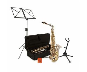 Alto Saxophone Complete Package Nickel & Gold