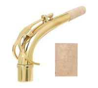 Alto Saxophone Curved Neck Mouthpiece Vintage Brass Sax Bend Neck With Cork Sheet For Practice And Performances
