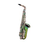 Alto Saxophone Dazzling Colour Lacquer Brass Plated Professional Musical Instrument With Case (Color : 01)