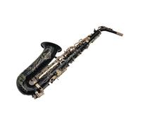 Alto Saxophone Eb Tune Black Nickel Plated Gold Button Professional Woodwind Instruments With Case Accessories (Color : 03)