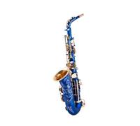 Alto Saxophone Eb Tune E-flat Musical Instruments Brass Blue Quality Saxophone With Case Student Saxophone (Color : Blue)