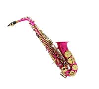 Alto Saxophone Hand Engraved Rose Gold Brass Body Woodwind Instruments