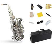 Alto Saxophone Instrument, Professional Playing Instrument, Brass Body Silver Plated, Professional E-flat Alto Saxophone, Saxophone Set, Flute Head, Carrying Case, Gloves, Cleaning Cloth, De