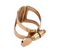 Alto Saxophone Ligature Tenor Sax Ligature, Gold Metal, Single Screw Adjustment, Compact Sturdy Design with Exquisite Workmanship, Ideal Accessory for Producing Full (for soprano saxophone)