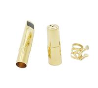 Alto Saxophone Metal Mouthpiece Set With Mouthpiece Cap And Tooth Pad Accessories Saxophone Repair Parts (Color : Size 5)