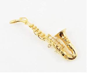 Alto Saxophone Miniature 1/12th Scale Musical Instrument In Black Vinyl Case With Metal Clasp