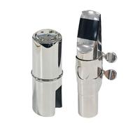 Alto Saxophone Mouthpiece 6#, Silver Plated Mouthpiece for Eb Alto Sax - Professional Grade Brass Construction (91.4x17.8mm)