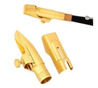 Alto Saxophone Mouthpiece, Brass Metal Alto Sax Saxophone Mouthpiece Kit with Cap Ligature, Eb 5C Saxophone Mouthpiece Replacement and Beginner