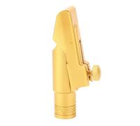 Alto Saxophone Mouthpiece, Brass Metal Eb Alto Sax Mouthpiece 5C Metal Alto Sax Mouthpiece with Cap Ligature Frosted Slide Cover Beginner