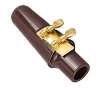Alto Saxophone Mouthpiece Kit Replacement Compact Fine Craftsmanship Sax Cover Ligature Reeed Instrument Accessories (Coffee)