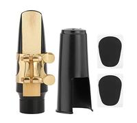 Alto Saxophone Mouthpiece Kit with Gold Metal Ligature, One Strength 2.5 Reed, Cushions and Plastic Cap