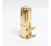 Alto Saxophone Mouthpiece Kit with Gold-Tone Double-Screw Ligature, Protective Cap and 2.5 Strength Reeds, Bakelite Alto Sax Mouthpiece for E-Flat Saxophone