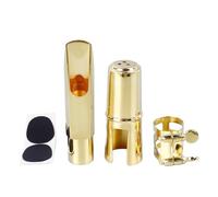 Alto Saxophone Mouthpiece, Metal Construction Sax Mouthpiece Kit for Clear Sound Daily Practice Stage Performance (7C)