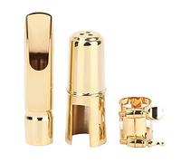 Alto Saxophone Mouthpiece, Professional Metal for Jazz and Classical Beginners with Cap & Pads, Enhanced Tone & Durability (7C)