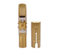Alto Saxophone Mouthpiece Replacement, Brass Metal Mouthpiece and Beginners Size 6, Bright Tone, Metal Cap with Bundle Accessories, Sax Enthusiasts